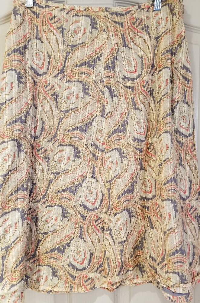 JCrew midi Paisley skirt